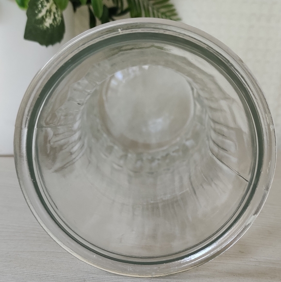Vintage 1970s Clear Ribbed Glass Vase 8.5" Tall Marked E.O. Brody Cleveland Ohio - Picture 4 of 8